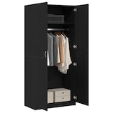 thumbnail of vidaXL Kleiderschrank Schwarz Eiche 90x52x200 cm Holzwerkstoff