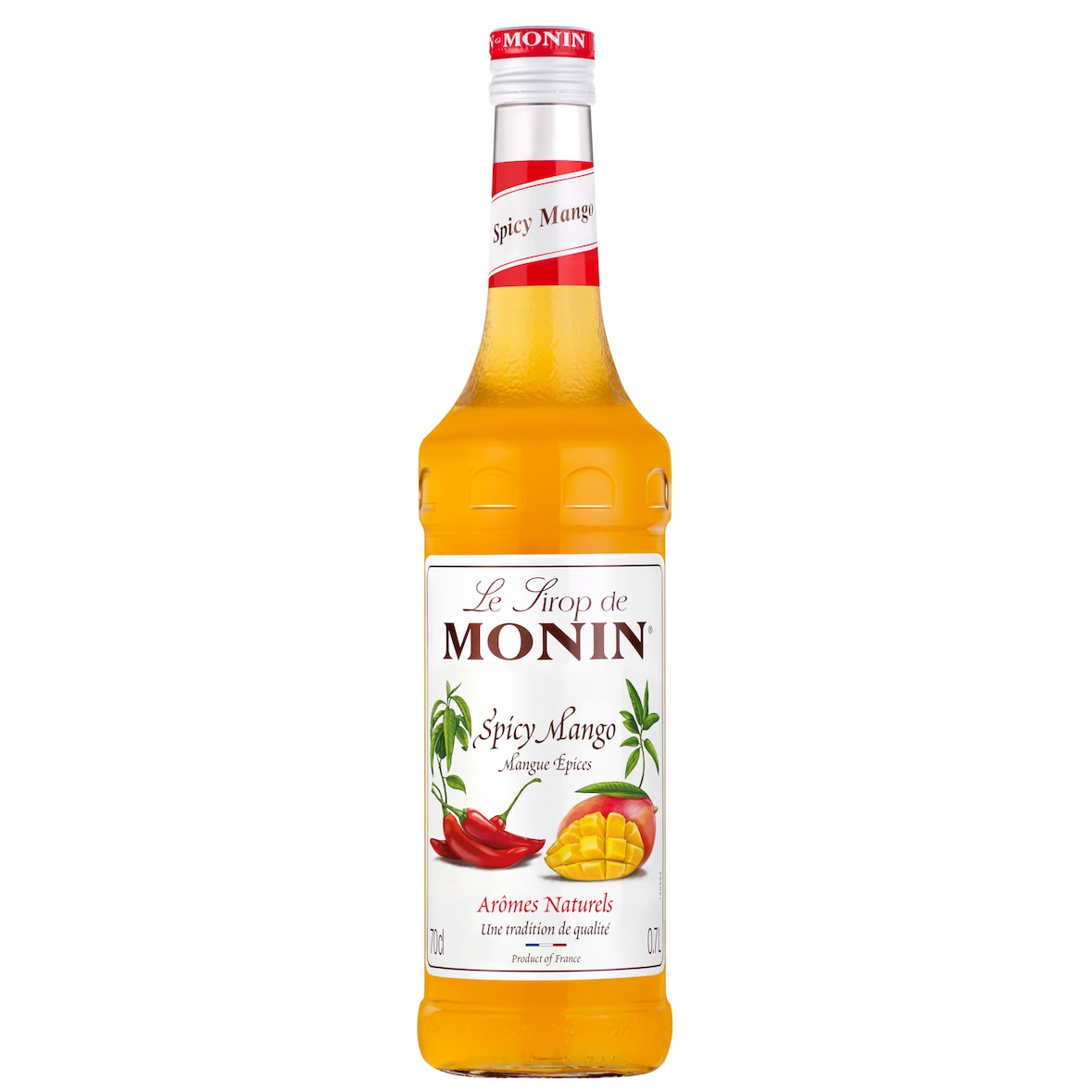 MONIN - Sirop de Mangue Saveur Epicée 70 cl pour cocktails, frappés ou limonades