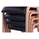 thumbnail of pemora 2-er Set Besucherstuhl Stapelstuhl Armlehnstuhl Konferenzstuhl Wartezimmerstuhl Stuhl Seniorenheime
 und Krankenhäuser JANA Kunstleder schwarz