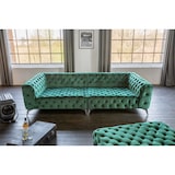 thumbnail of Sofá grande KAWOLA NARLA Sofá Chesterfield verde aterciopelado
