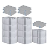 thumbnail of PROREGAL SparSet 10x Eurobox NextGen Economy mit Auflagedeckel & 4x Verschlüsse Blau, Griffe zu, HxBxT 32x40x60cm, 65L, Eurobehälter, Box