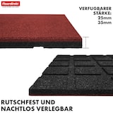 thumbnail of Fallschutzmatte "Play Protect" - Universelle & wetterfeste Bodenschutzmatte mit Drainage / 50 x 50 x 2.5 cm - Rot