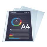 thumbnail of Exacompta 5200E 10x Packung mit 100 Prospekthüllen glatt und gelocht aus PP 60µ, DIN A4 - Kristall