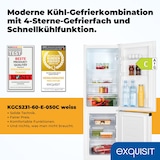 thumbnail of Exquisit Kühl-Gefrierkombination, Kühlschrank mit Gefrierfach, 4-Sterne-Gefrieren, 157 Liter, KGC5231-60-E-050C weiss