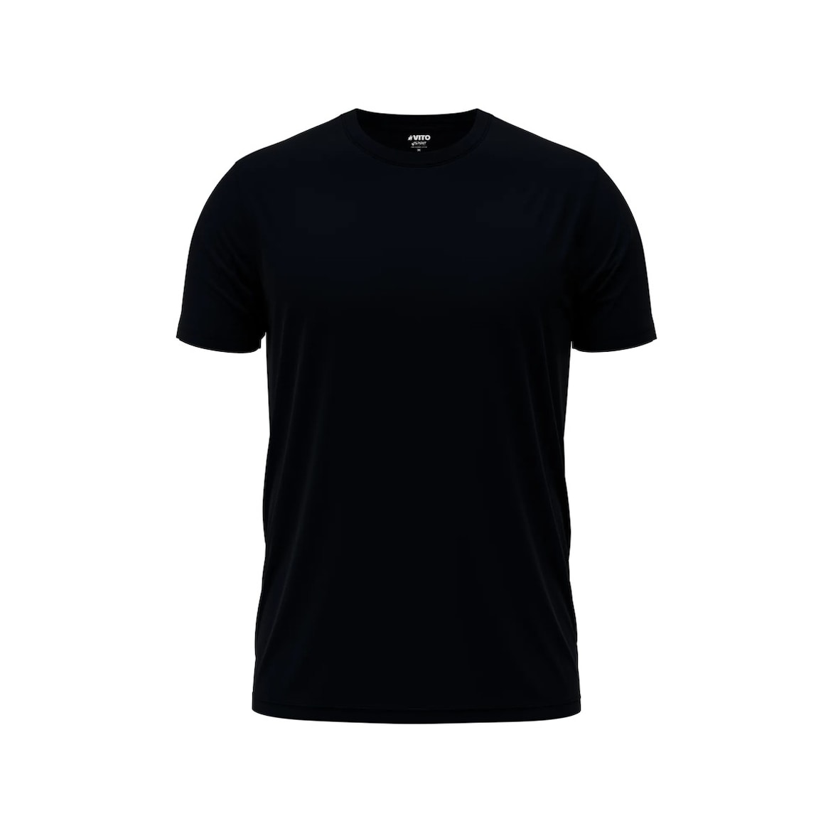 Basic T-Shirt Schwarz Mann Frau Größe XL 100 % Baumwolle. VITO