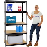 thumbnail of PROREGAL Mega Deal | 1x Schwerlastregal Slim Elephant M & 1x Höhenverstellbare Werkbank Big Dino | Fachlast bis zu 600kg | Schwarz | Stecksystem