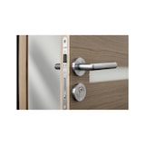 thumbnail of Serrure encastrable pour porte d'entrée monomax nf têtère inox