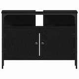 thumbnail of Helloshop26 - Modernes Badezimmermöbel-Set mit Stauraum und Spiegel 80 x 30 x 60 cm schwarzes Holzwerkstoff 02_0055931
