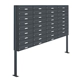 thumbnail of AL Briefkastensysteme 35 Fächer Premium Stand Briefkasten Anlage in RAL 7016 Anthrazit Grau, Post A4, robust, wetterfest, Artikelnummer: 132P35S4P7016