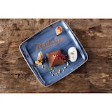 thumbnail of 2x Bonna Aura Dusk Moove Platte rechteckig 32x30cm 2,5 cm hoch Blau Creme Porzellan ADKMOV41KR Servirplatten Speise Geschirr