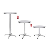 thumbnail of METRO PROFESSIONAL Stehtisch höhenverstellbar Narni, Alu, Ø 60 x 110 cm, silber