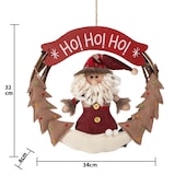 thumbnail of Rebecca Mobili Ghirlanda Decorazione Porta Natale Poliestere Mdf Rosso 32x34x4