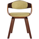 thumbnail of Set van 2 Kingston eetkamerstoelen Stof walnoot/lichtgroen