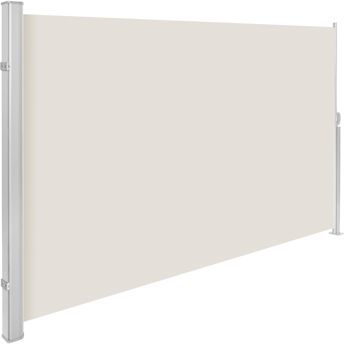 tectake Paravent rétractable et extensible avec enrouleur - 160 x 300 cm, beige - 401526