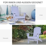 thumbnail of Outsunny - Adirondack-Gartenstuhl - 72.5Lx97Wx93Hcm - Grau