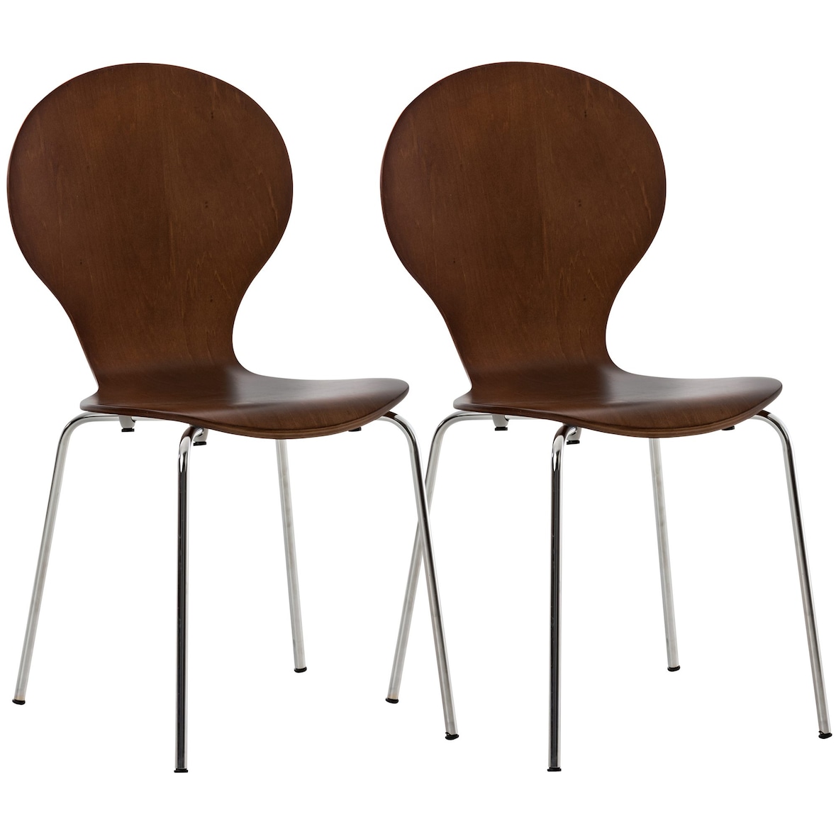 2x Stapelstuhl DIEGO ergonomisch braun