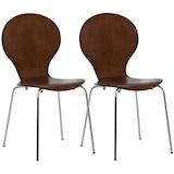 thumbnail of 2x Stapelstuhl DIEGO ergonomisch braun
