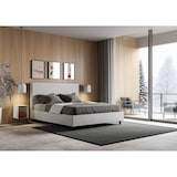 thumbnail of Letto Matrimoniale contenitore doppia alzata imbottito 160x210 similpelle bianco Focus