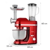 thumbnail of Klarstein Lucia Elegance Küchenmaschine Mixer Fleischwolf 1800W BPA-frei Rot
