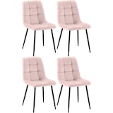 thumbnail of Set van 4 eetkamerstoel Tilde roze/Fluweel