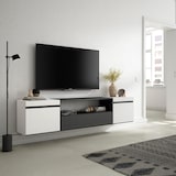thumbnail of Mueble TV, Televisión, 200x35x45cm, Para TV hasta 80", Colgado, Suspendido, Blanco y negro  _ 49_19