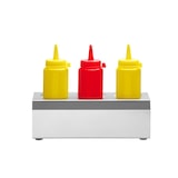 thumbnail of Soporte para salsas, HENDI, 3 agujeros ø 50 mm, 209x80x(H)78mm