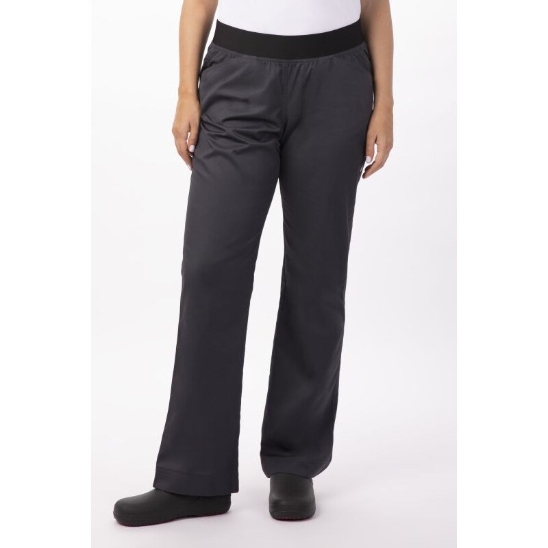 Chef Works® Damenkochhose LIGHTWEIGHT SLIM-lite, Charcoal, Größe L