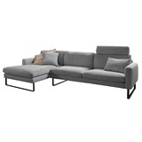 thumbnail of KAWOLA Sofa RICARDA Ecksofa Cord grau Recamiere links