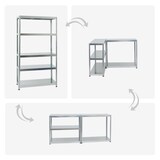 thumbnail of PROREGAL 5x Schwerlastregal Steel Eagle | HxBxT 180x100x40 cm | Fachlast 130kg | Verzinkt | Stecksystem Lagerregal Regalsystem 5 Stk.