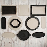 thumbnail of Quid Mineral Gres Bandeja Rectangular Cerámica Negro 35X23Cm