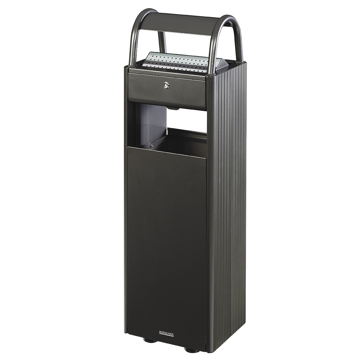 ROSSIGNOL Cendrier-corbeille sur pied 30L + 6L KOPA gris manganèse
