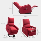 thumbnail of HOMCOM Poltrona Alzapersona Elettrica Reclinabile Telecomando Rosso