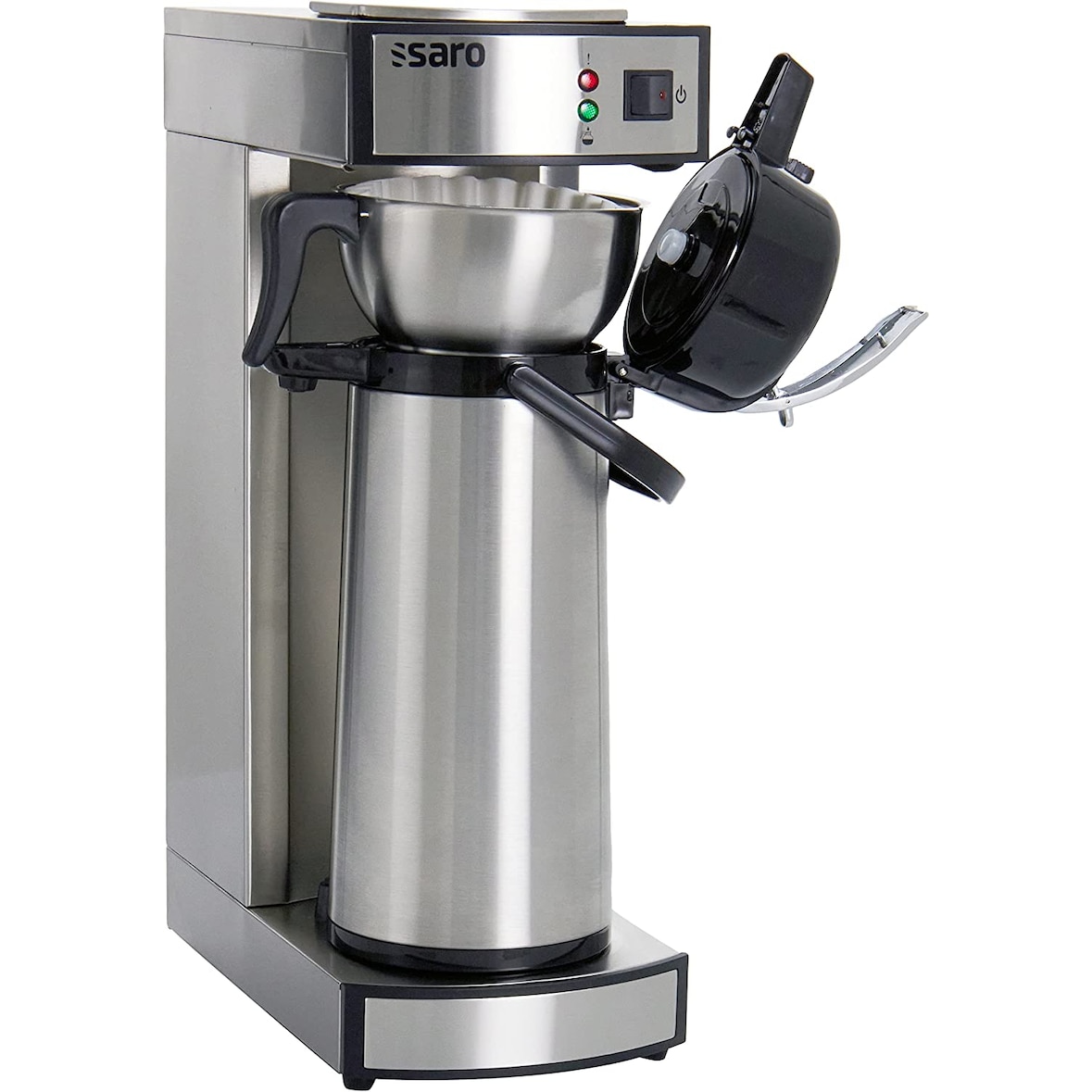 CHEFGASTRO Kaffeemaschine SAROMICA THERMO 24 | Rundfilter Profi Line Vollautomatisch Edelstahl Tassen