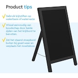 thumbnail of BRASQ Krijtstoepbord Zwart - 55x 85 CM - Krijtbord - Reclamebord - Stoepbord - Enkelzijdig - voor Binnen en Buiten - Horeca