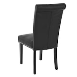 thumbnail of 6er-Set Esszimmerstuhl Chesterfield II, Stuhl Küchenstuhl, Nieten ~ Kunstleder, schwarz, dunkle Beine