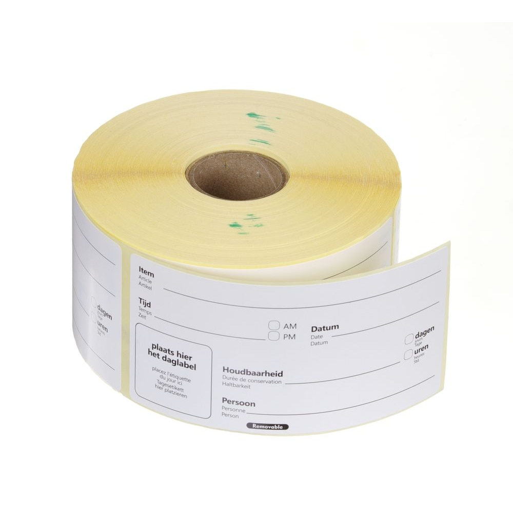 Etiketten voor levensmiddelencontrole, multifunctioneel, gemakkelijk te verwijderen, HENDI, Wit, 500 u., 100x50mm