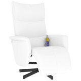 thumbnail of vidaXL Massagesessel mit Fußteil Weiß Kunstleder
