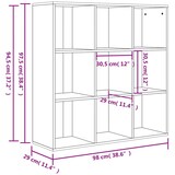 thumbnail of vidaXL Bücherregal Sonoma-Eiche 98x29x97,5 cm Holzwerkstoff