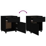 thumbnail of Rollcontainer MOSAB rollbar Schwarz 45x38x54 cm | Nachttisch mit Rollen Aktenschrank rollbar kleiner Schubladenschrank