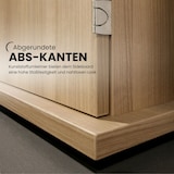 thumbnail of bümö Sideboard Buche mit Flügeltüren & Regal  - Büromöbel Sideboard Holz 166cm breit, 45cm schmal, Büro Schrank für Flur oder als Wohnzimmer-Kommode