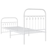 thumbnail of vidaXL Bedframe met hoofd- en voeteneinde metaal wit 80x200 cm