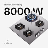 thumbnail of Goldflame 4 Gaskochfeld 4-flammig autark Erdgas/Propangas Edelstahl Silber