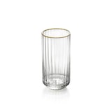 thumbnail of Bazar Bizar Longdrinkglas van glas 6.7x6.7x14 cm goudkleurig