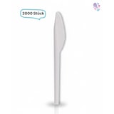 thumbnail of Messer, Plastikmesser, Mehrwegbesteck, 16 cm, 2.000 Stk, weiß, robust, Premium Qualität