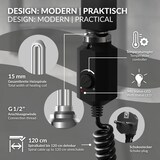 thumbnail of LuxeBath Elektrischer Badheizkörper Sahara 750x1200 mm Schwarz matt, gerade, Heizstab 900W, Thermostat