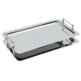 thumbnail of APS 11150 Plateau de service inox GN 1/1 anses chromées Buffet Star 53 x 32,5 cm, hauteur utile 4 cm