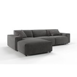 thumbnail of KAWOLA Sofa RANI Ecksofa Cord grau Recamiere links