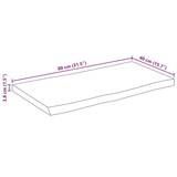 thumbnail of vidaXL Tischplatte mit Baumkante 80x40x3,8 cm Raues Mango Massivholz
