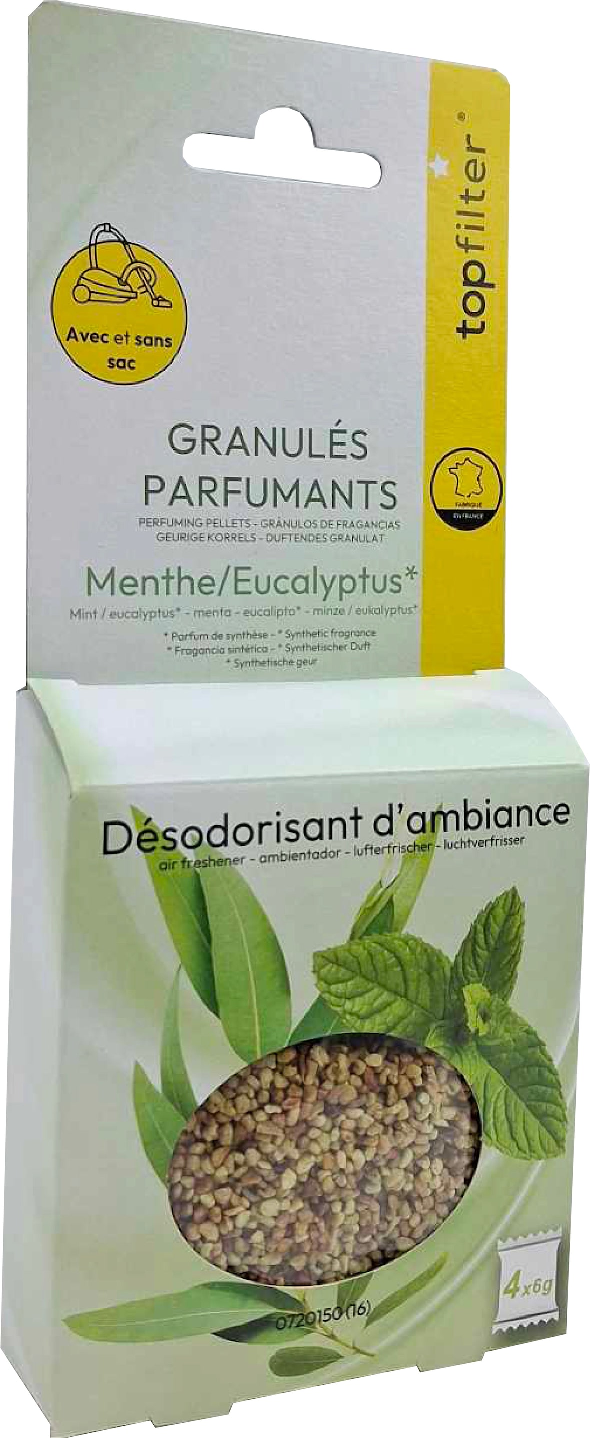 4er-Pack TopFilter Staubsaugerduftbeutel Minze/Eukalyptus