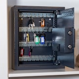 thumbnail of HMF Schlüsseltresor mit Zahlencode, Schlüsselsafe mit Elektronikschloss, 30 Haken, 30 x 28 x 10 cm, Anthrazit